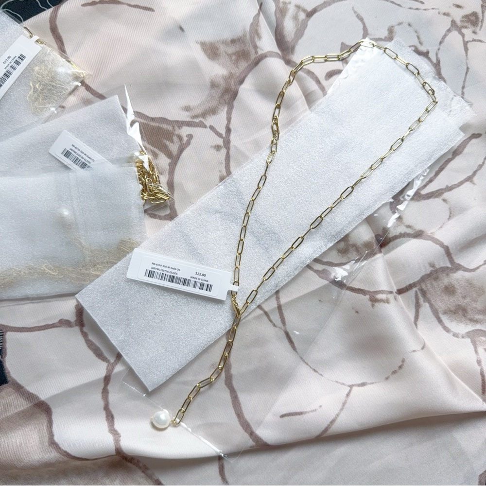 Oak fort pearl necklace 6510-gold-os